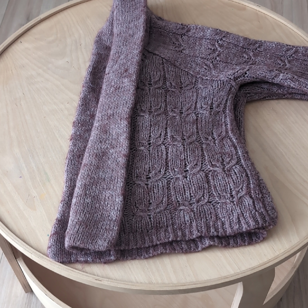 LOFT Mauve Off-the-Shoulder Sweater